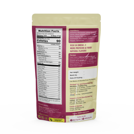 Flaxseed Idli Podi - 250 gms (8.82 oz)
