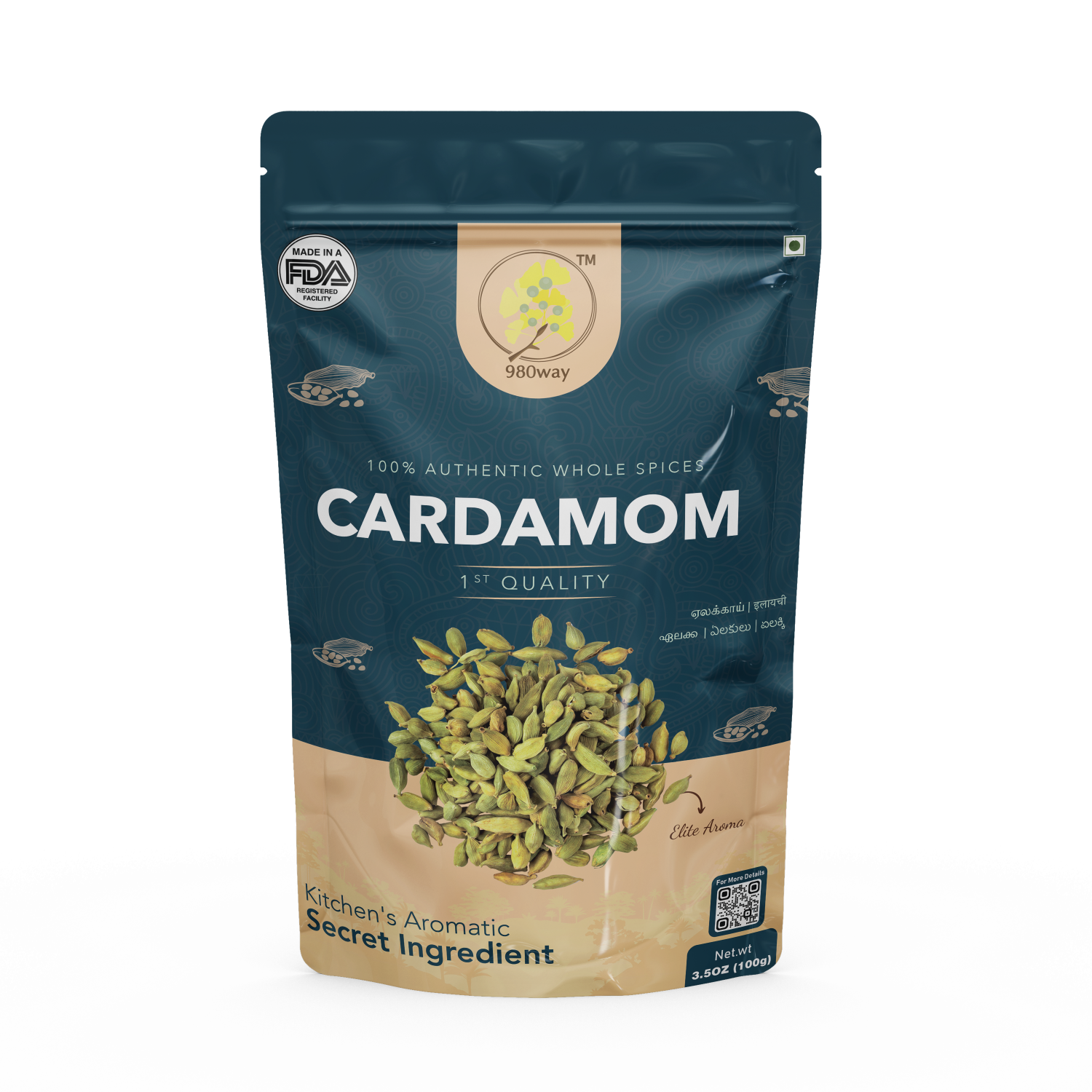 Cardemon Pod Cardamom Pods - 100 gms (3.53 oz) – 980way
