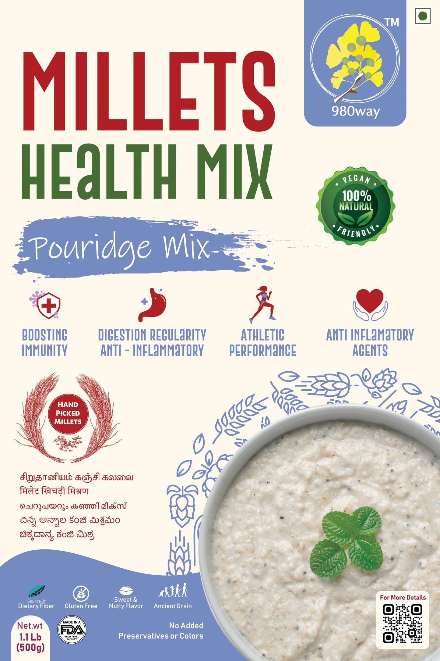 Millets Health Mix - 500 gms (1.1 lbs)